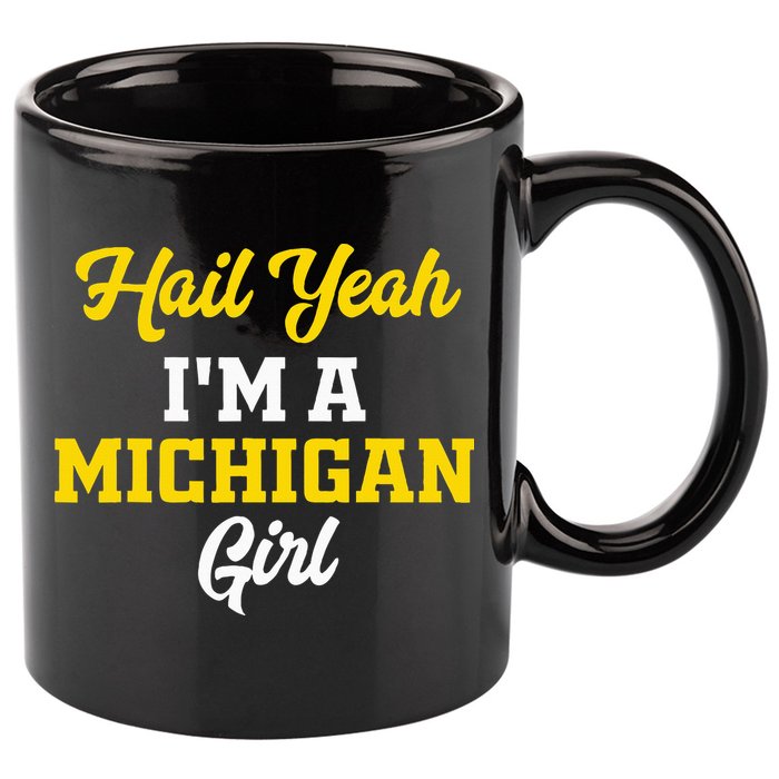Hail Yeah I'm a Michigan 11oz C Handle Ceramic Mug