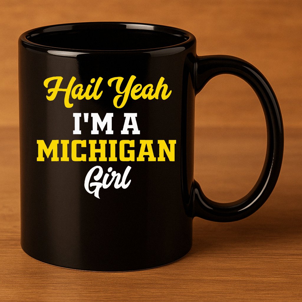 Hail Yeah I'm a Michigan 11oz C Handle Ceramic Mug