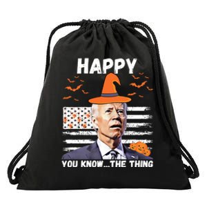 Happy You Know The Thing Funny Joe Biden Halloween Costume Drawstring Bag