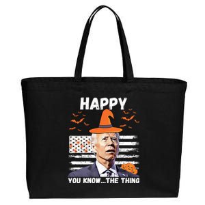 Happy You Know The Thing Funny Joe Biden Halloween Costume Cotton Canvas Jumbo Tote