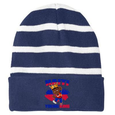 Haiti Young King 1804 Haiti Haitian Independence Striped Beanie with Solid Band