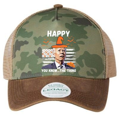 Happy You Know The Thing Funny Joe Biden Halloween Costume Legacy Tie Dye Trucker Hat