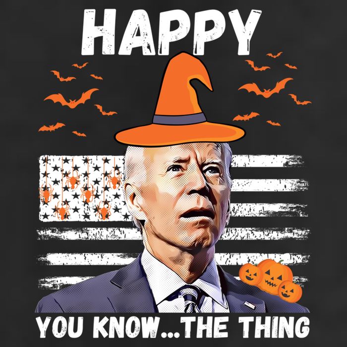 Happy You Know The Thing Funny Joe Biden Halloween Costume 7 Panel Mesh Trucker Snapback Hat