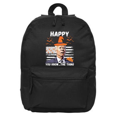 Happy You Know The Thing Funny Joe Biden Halloween Costume 16 in Basic Backpack