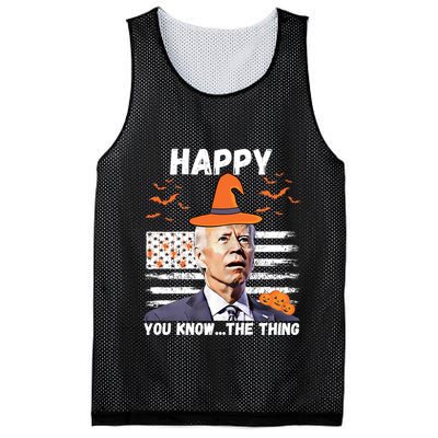 Happy You Know The Thing Funny Joe Biden Halloween Costume Mesh Reversible Basketball Jersey Tank
