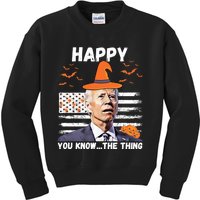 Happy You Know The Thing Funny Joe Biden Halloween Costume Kids Sweatshirt