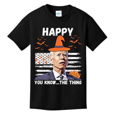 Happy You Know The Thing Funny Joe Biden Halloween Costume Kids T-Shirt