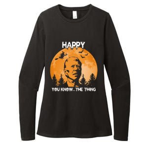 Happy You Know The Thing Funny Joe Biden Halloween Womens CVC Long Sleeve Shirt