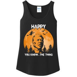 Happy You Know The Thing Funny Joe Biden Halloween Ladies Essential Tank