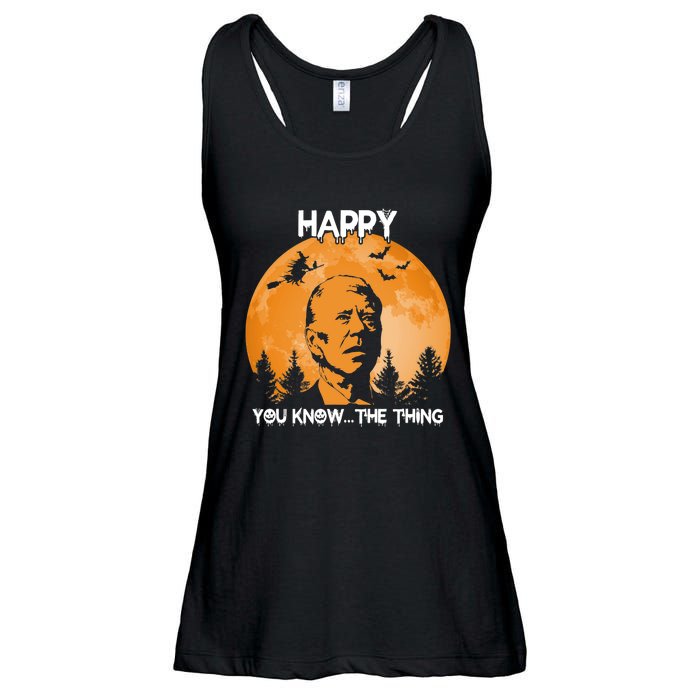 Happy You Know The Thing Funny Joe Biden Halloween Ladies Essential Flowy Tank