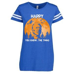 Happy You Know The Thing Funny Joe Biden Halloween Enza Ladies Jersey Football T-Shirt