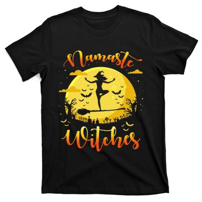 Halloween Yoga Lover Costume Gifts Namaste Witches T-Shirt