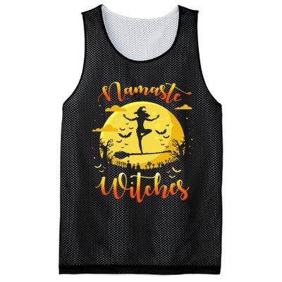 Halloween Yoga Lover Costume Gifts Namaste Witches Mesh Reversible Basketball Jersey Tank