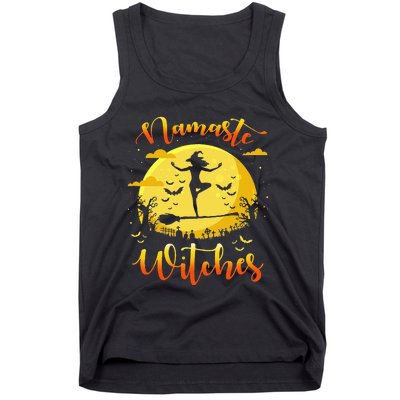 Halloween Yoga Lover Costume Gifts Namaste Witches Tank Top