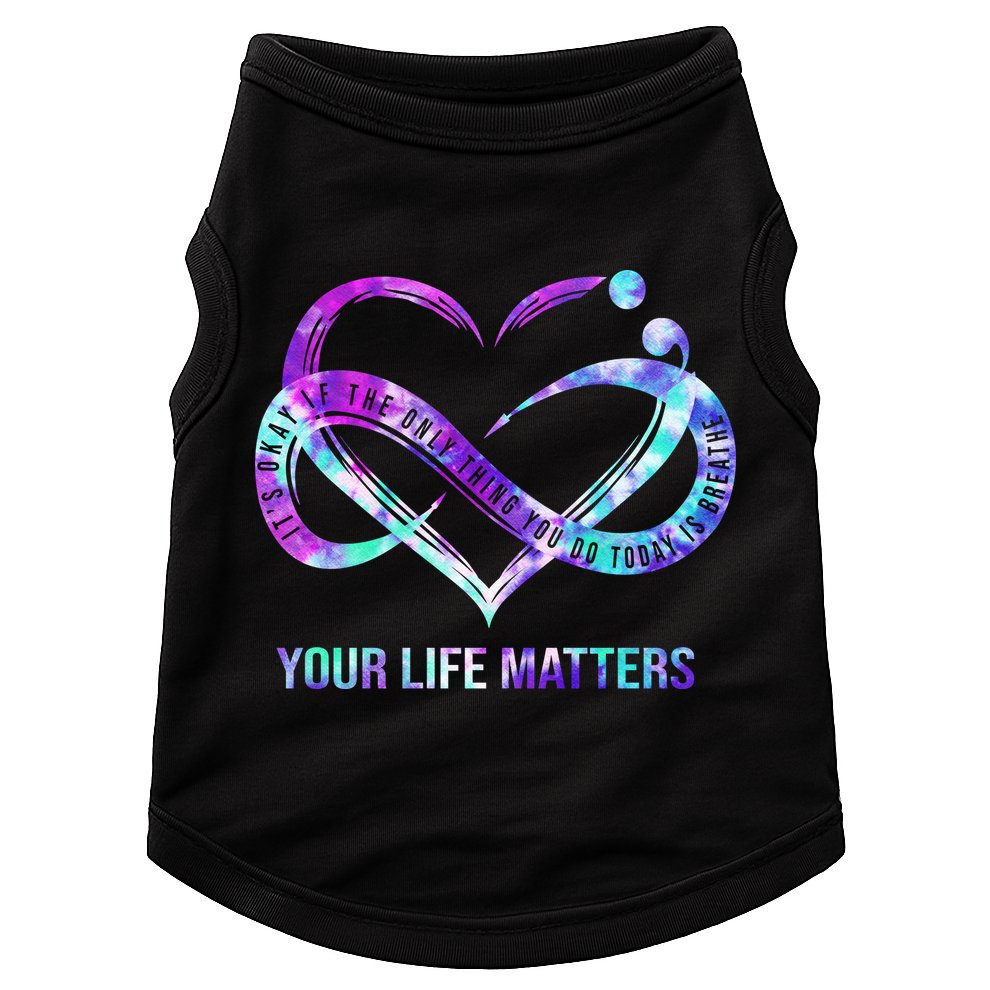 Heart Your Life Matters Suicide Prevention Awareness Doggie Tank