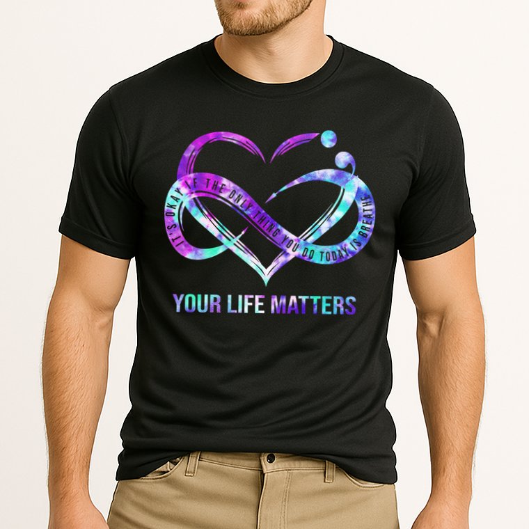 Heart Your Life Matters Suicide Prevention Awareness Performance Shirt