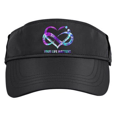 Heart Your Life Matters Suicide Prevention Awareness Adult Drive Performance Visor