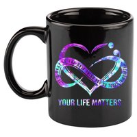 Heart Your Life Matters Suicide Prevention Awareness 11oz C Handle Ceramic Mug