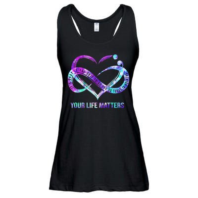 Heart Your Life Matters Suicide Prevention Awareness Ladies Essential Flowy Tank