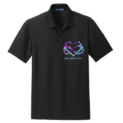 Heart Your Life Matters Suicide Prevention Awareness Dry Zone Grid Polo