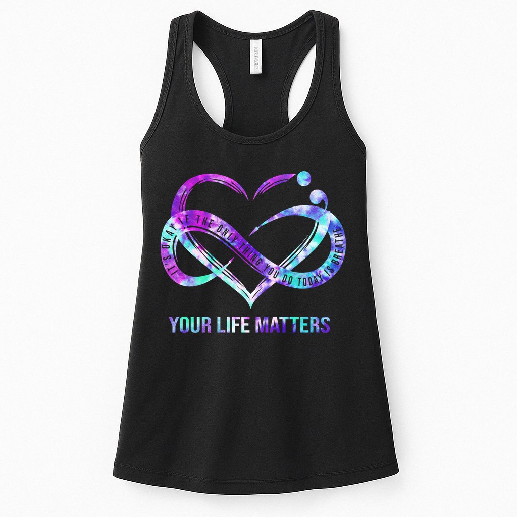 Heart Your Life Matters Suicide Prevention Awareness Womens Tank Top