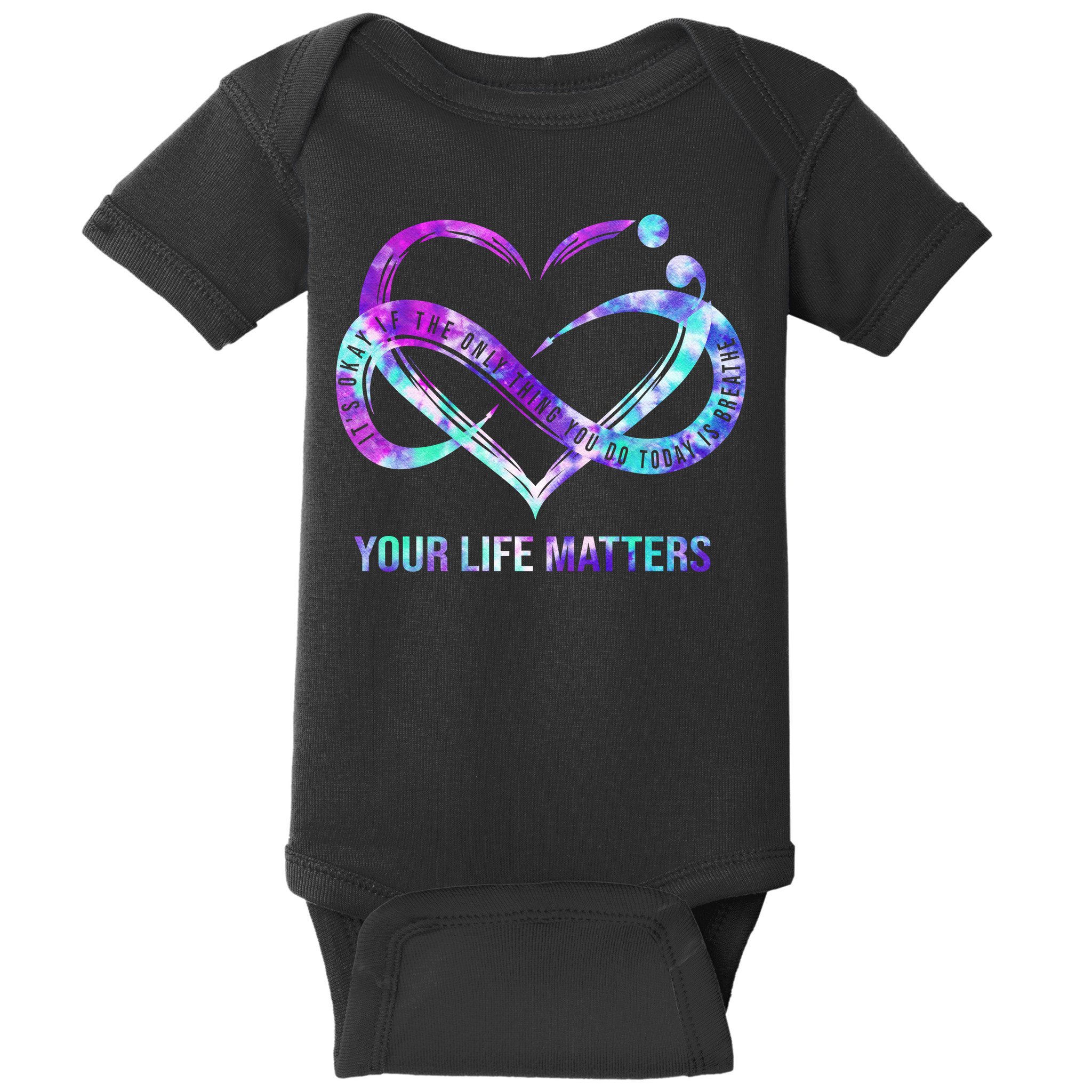 Heart Your Life Matters Suicide Prevention Awareness Baby Bodysuit