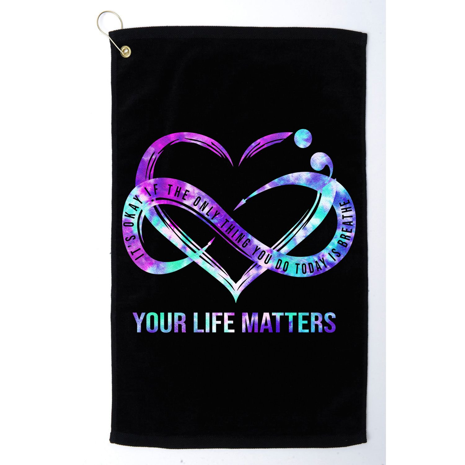Heart Your Life Matters Suicide Prevention Awareness Golf Towel
