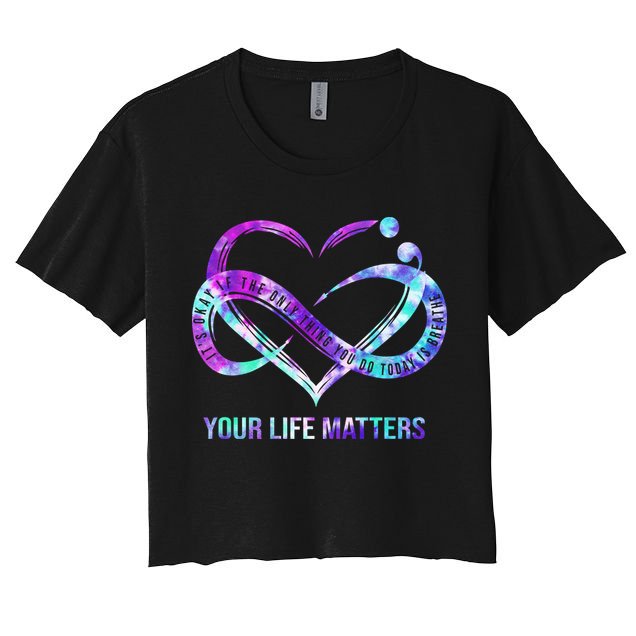 Heart Your Life Matters Suicide Prevention Awareness Crop Top