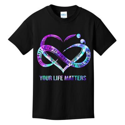 Heart Your Life Matters Suicide Prevention Awareness Kids T-Shirt