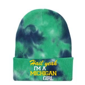 Hail Yeah Michigan Girl Tie Dye 12in Knit Beanie