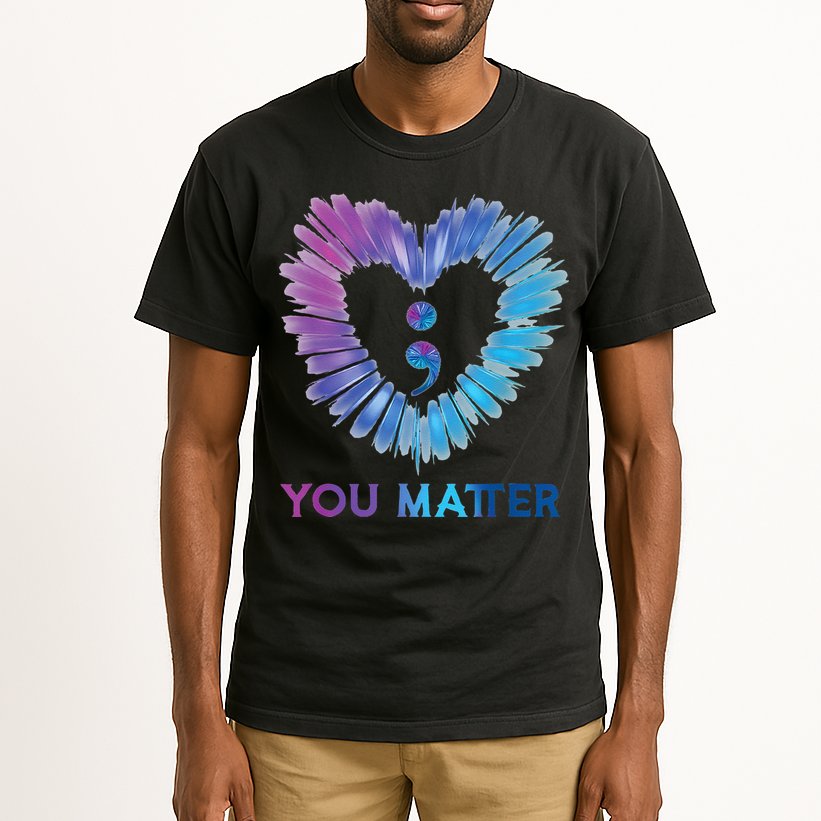 Heart You Matter 988 Suicide Prevention Awareness Tall T-Shirt