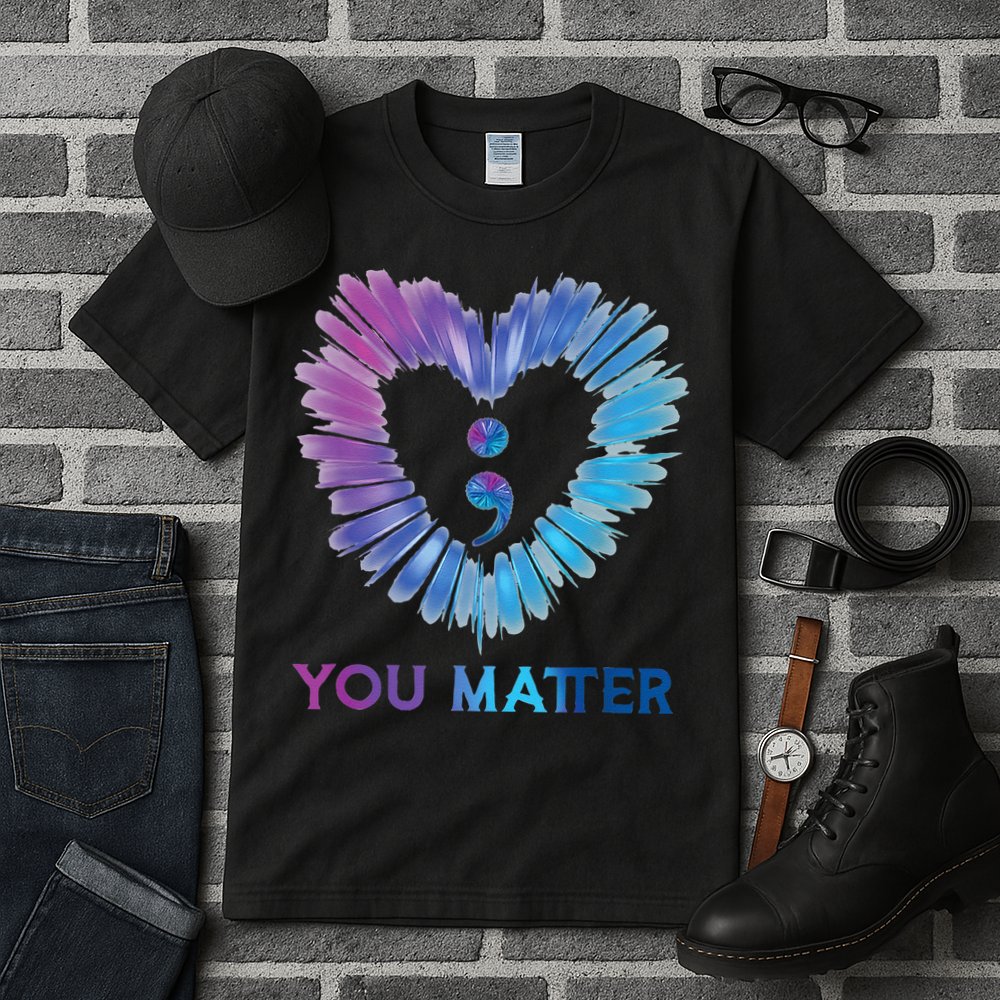 Heart You Matter 988 Suicide Prevention Awareness Tall T-Shirt