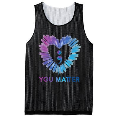 Heart You Matter 988 Suicide Prevention Awareness Mesh Reversible Basketball Jersey Tank