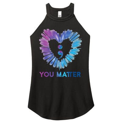 Heart You Matter 988 Suicide Prevention Awareness Women's Perfect Tri Rocker Tank