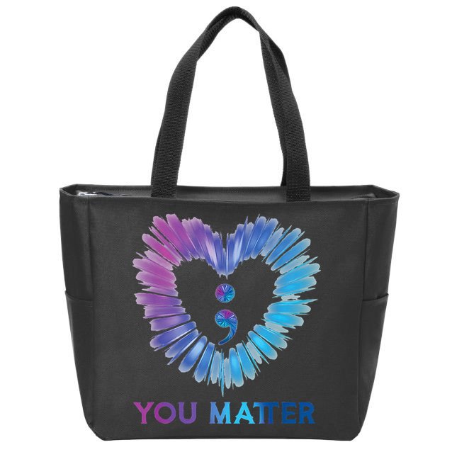 Heart You Matter 988 Suicide Prevention Awareness Zip Tote Bag