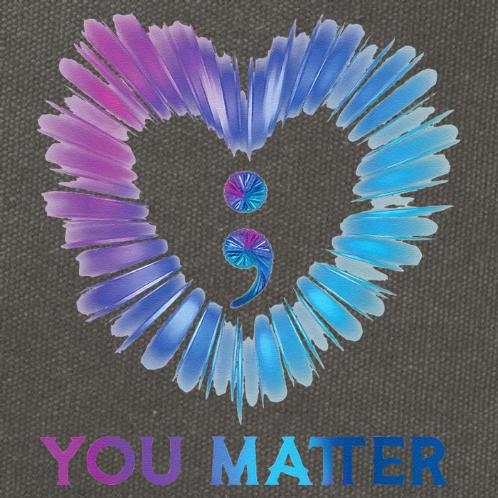 Heart You Matter 988 Suicide Prevention Awareness Cotton Canvas Backpack