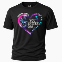 Heart You Matter 988 Suicide Prevention Awareness Dragonfly Cooling Performance Crew T-Shirt