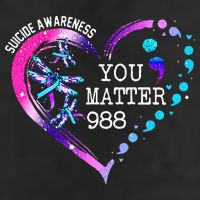 Heart You Matter 988 Suicide Prevention Awareness Dragonfly Adult Drive Performance Visor