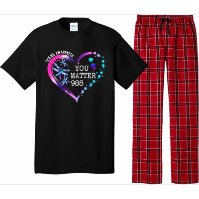 Heart You Matter 988 Suicide Prevention Awareness Dragonfly Pajama Set