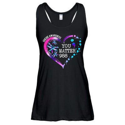 Heart You Matter 988 Suicide Prevention Awareness Dragonfly Ladies Essential Flowy Tank