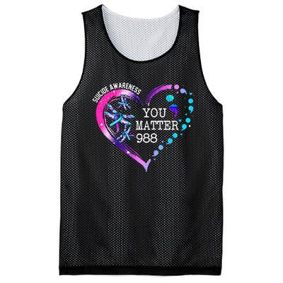 Heart You Matter 988 Suicide Prevention Awareness Dragonfly Mesh Reversible Basketball Jersey Tank