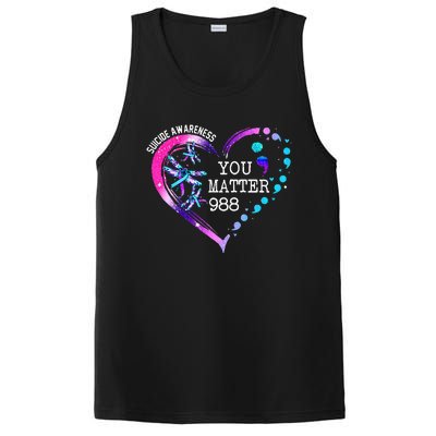 Heart You Matter 988 Suicide Prevention Awareness Dragonfly PosiCharge Competitor Tank