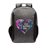 Heart You Matter 988 Suicide Prevention Awareness Dragonfly Vector Backpack