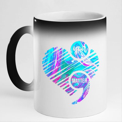 Heart You Matter Don't Let Story End Suicide Prevention Awareness 11oz Black Color Changing Mug