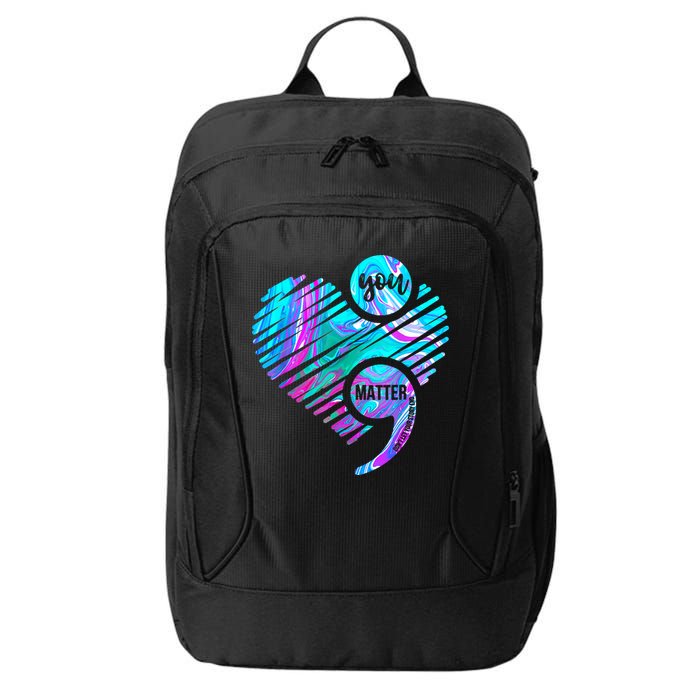 Heart You Matter Don't Let Story End Suicide Prevention Awareness City Backpack