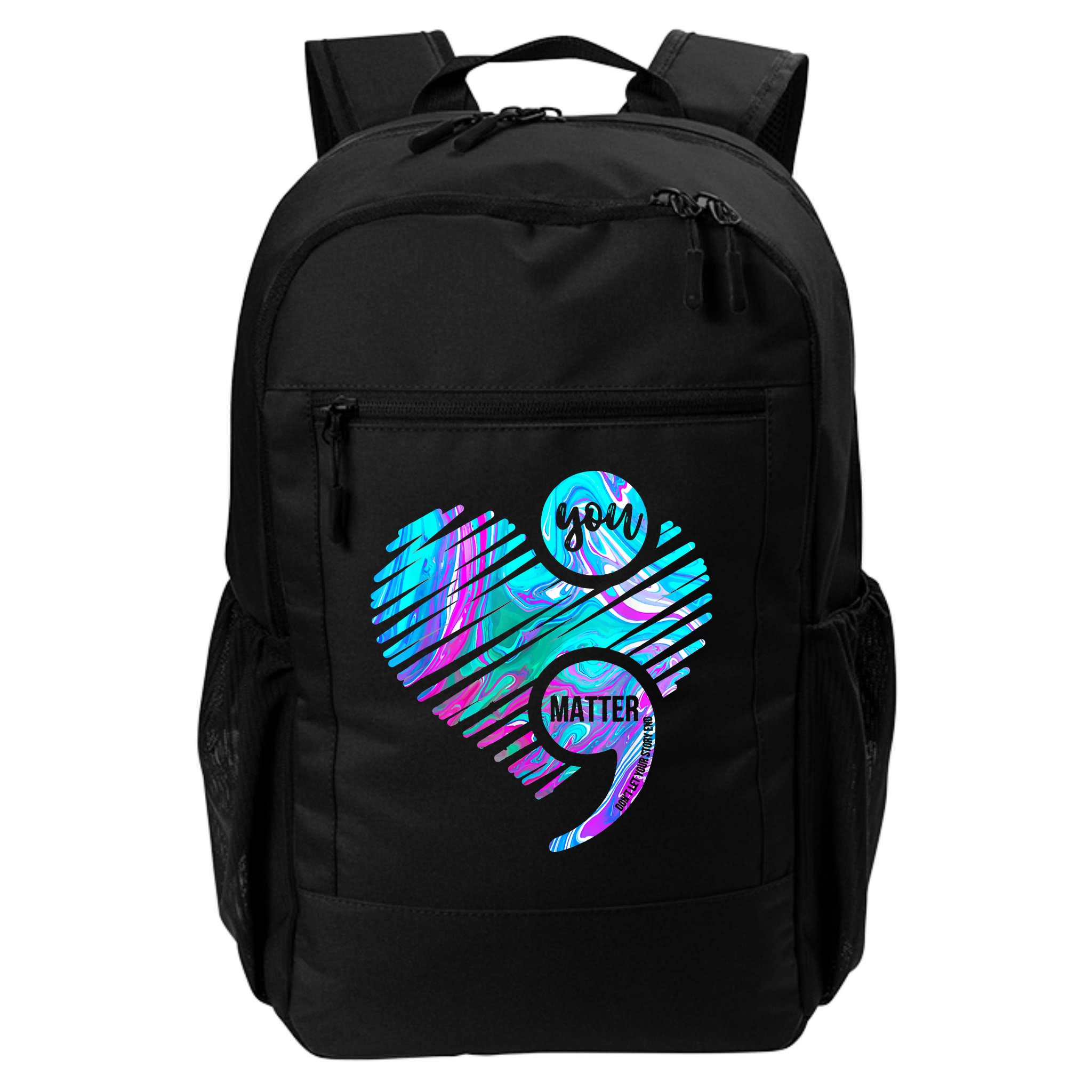 Heart You Matter Don't Let Story End Suicide Prevention Awareness Backpack