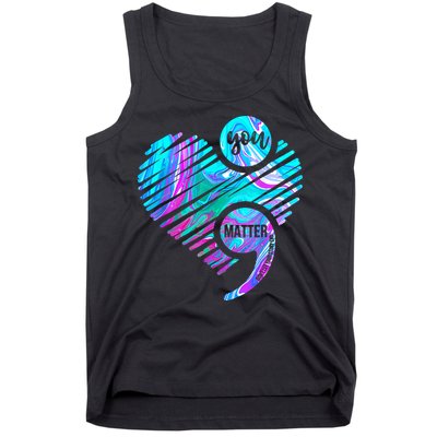 Heart You Matter Don't Let Story End Suicide Prevention Awareness Tank Top