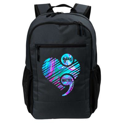 Heart You Matter Don't Let Story End Suicide Prevention Awareness Daily Commute Backpack