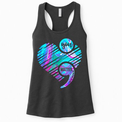 Heart You Matter Don't Let Story End Suicide Prevention Awareness Womens Tank Top
