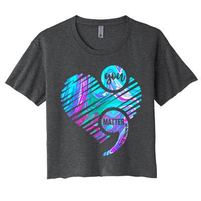 Heart You Matter Don't Let Story End Suicide Prevention Awareness Crop Top
